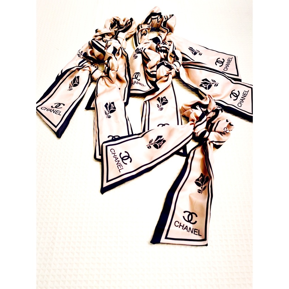 Double sided luxury hair tie, ribbon, scrunchy, poney tail